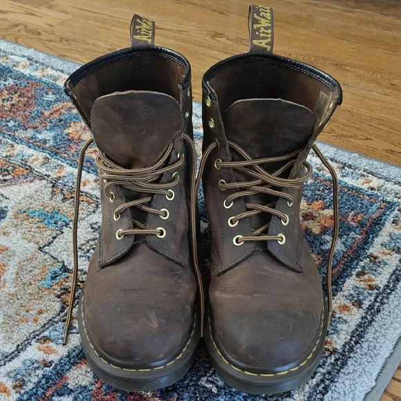 Dr. Martens 1460 Crazy Horse Leather Boots - Picture 2 of 6
